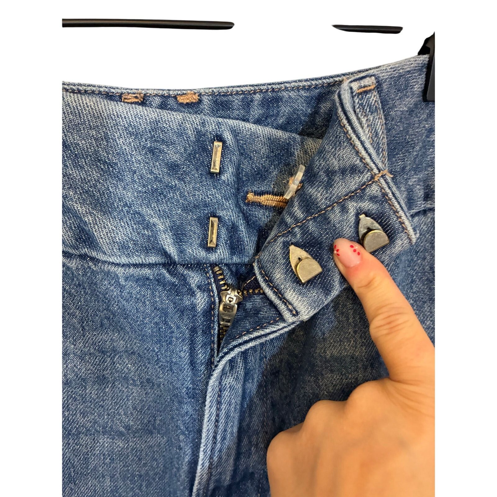Express Express High Waist Cowboy Relaxed Wide Leg Jeans Barrel 4 Size 27" / US 4 / IT 40 - 3 Thumbnail