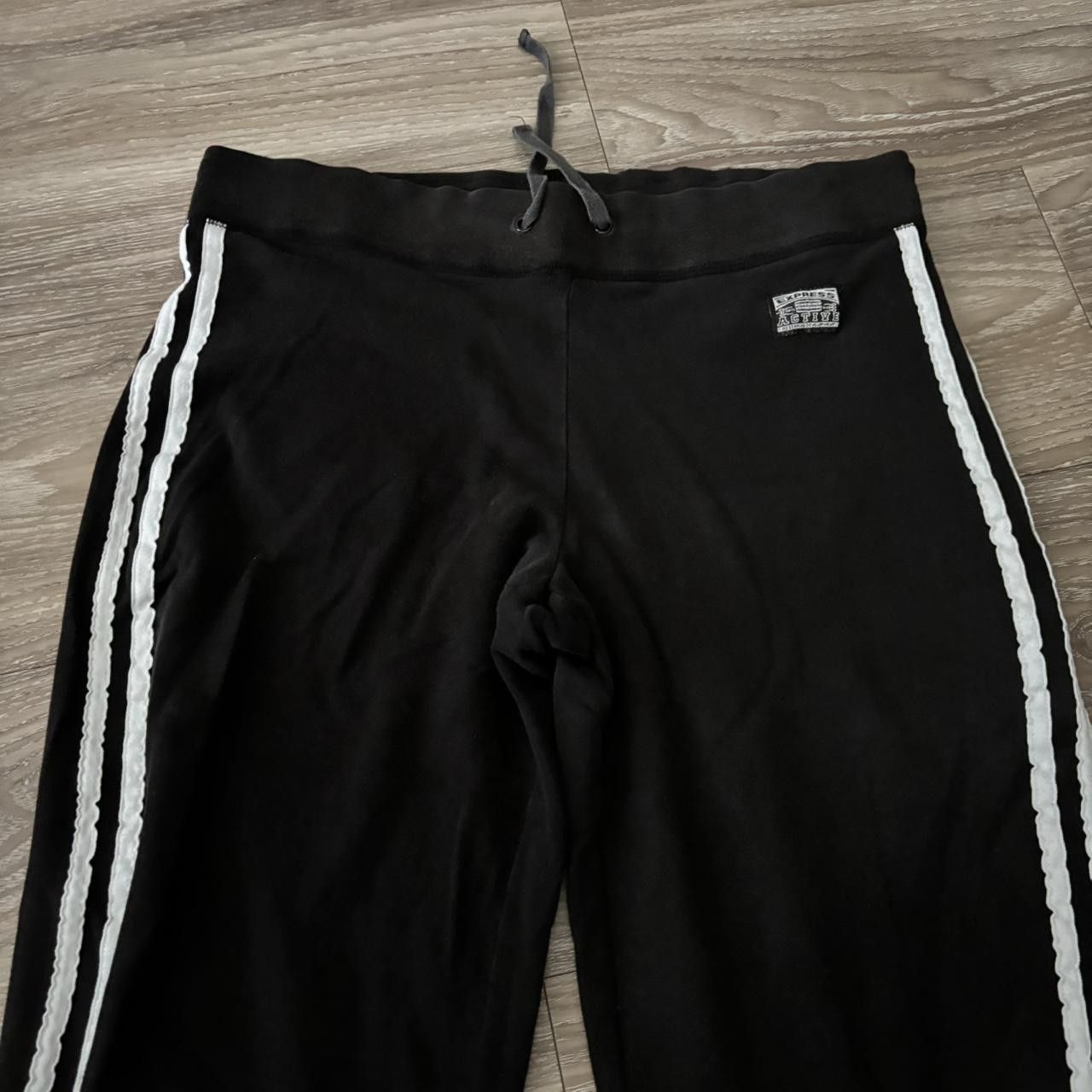Vintage Crazy Vintage Y2K/2000s Black Flared Striped Sweatpants! Size S Size US 30 / EU 46 - 3 Thumbnail