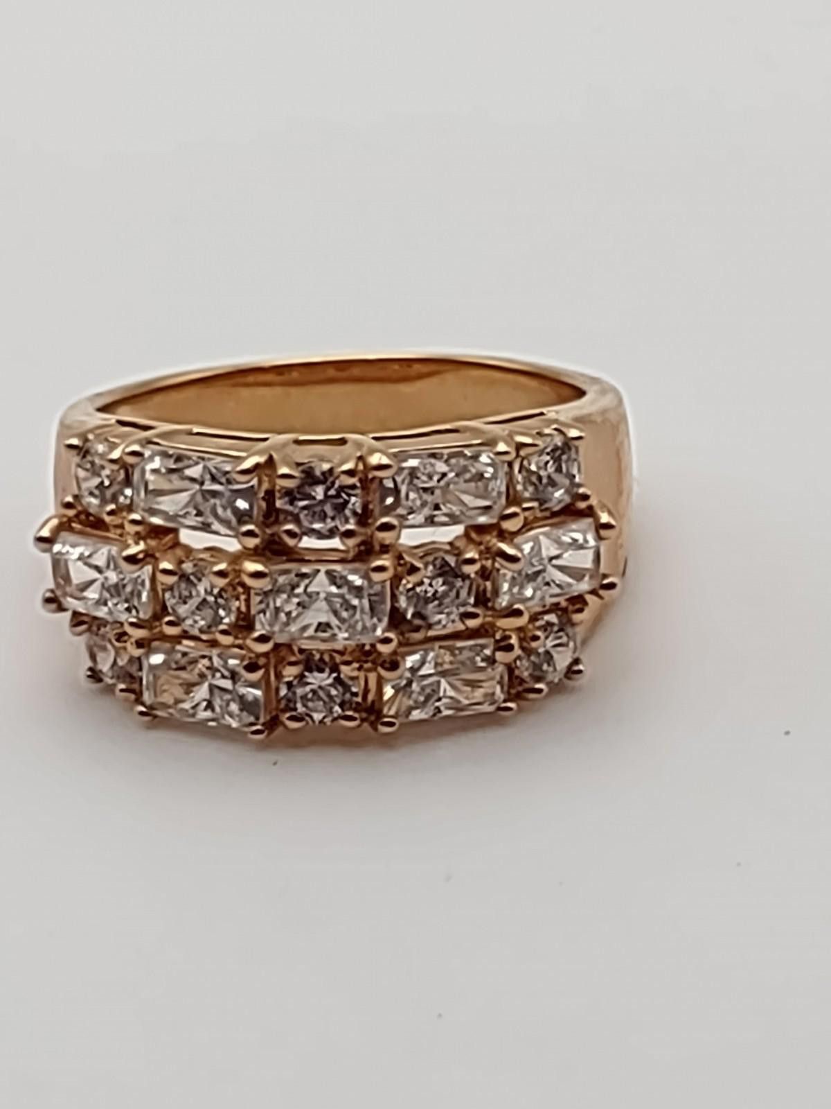 Sterling Silver Sterling Silver Wide Band CZ Ring Size 8 925 China Size ONE SIZE - 1 Thumbnail