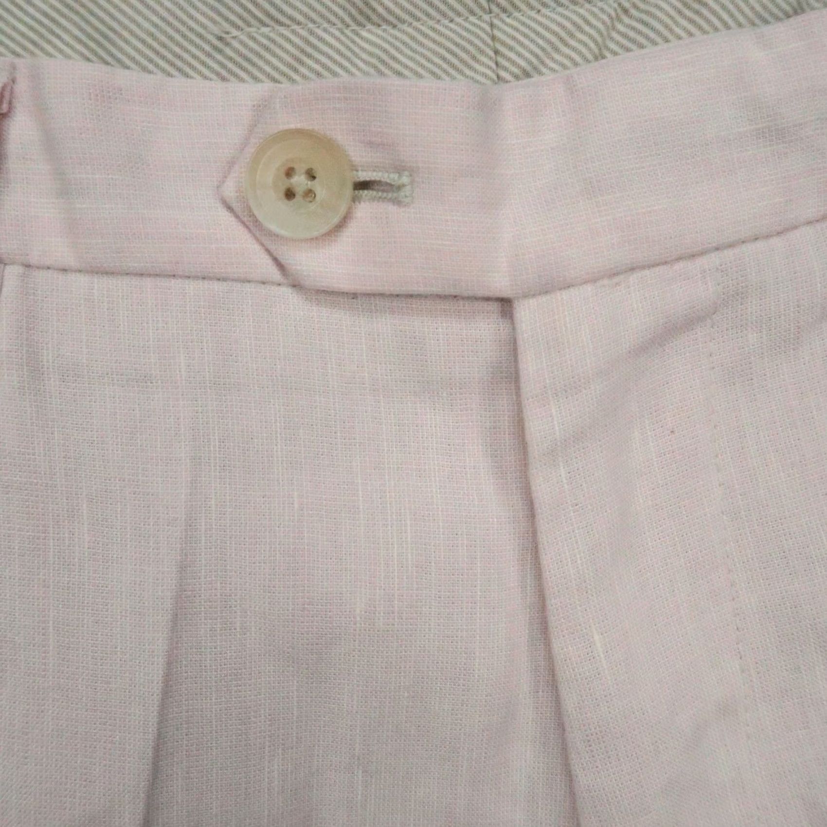 Bonobos Bonobos Pants Mens 34x32 Pink Linen Blend Chino Lightweight Stretch Flat Front Slim Athletic - Mens Pants Pink Linen Blend Chino Lightweight Stretch Size US 34 / EU 50 - 3 Thumbnail