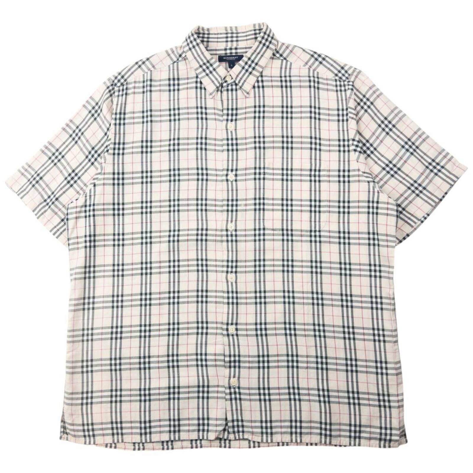 Burberry Vintage Burberry Nova Check Short Sleeve Button Up Shirt L Size US L / EU 52-54 / 3 - 1 Thumbnail