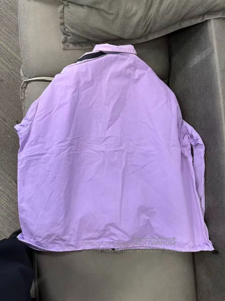Balenciaga Balenciaga Eggplant Purple Letter Patchwork Zip-Up Windbre Size XS / US 0-2 / IT 36-38 - 2 Thumbnail