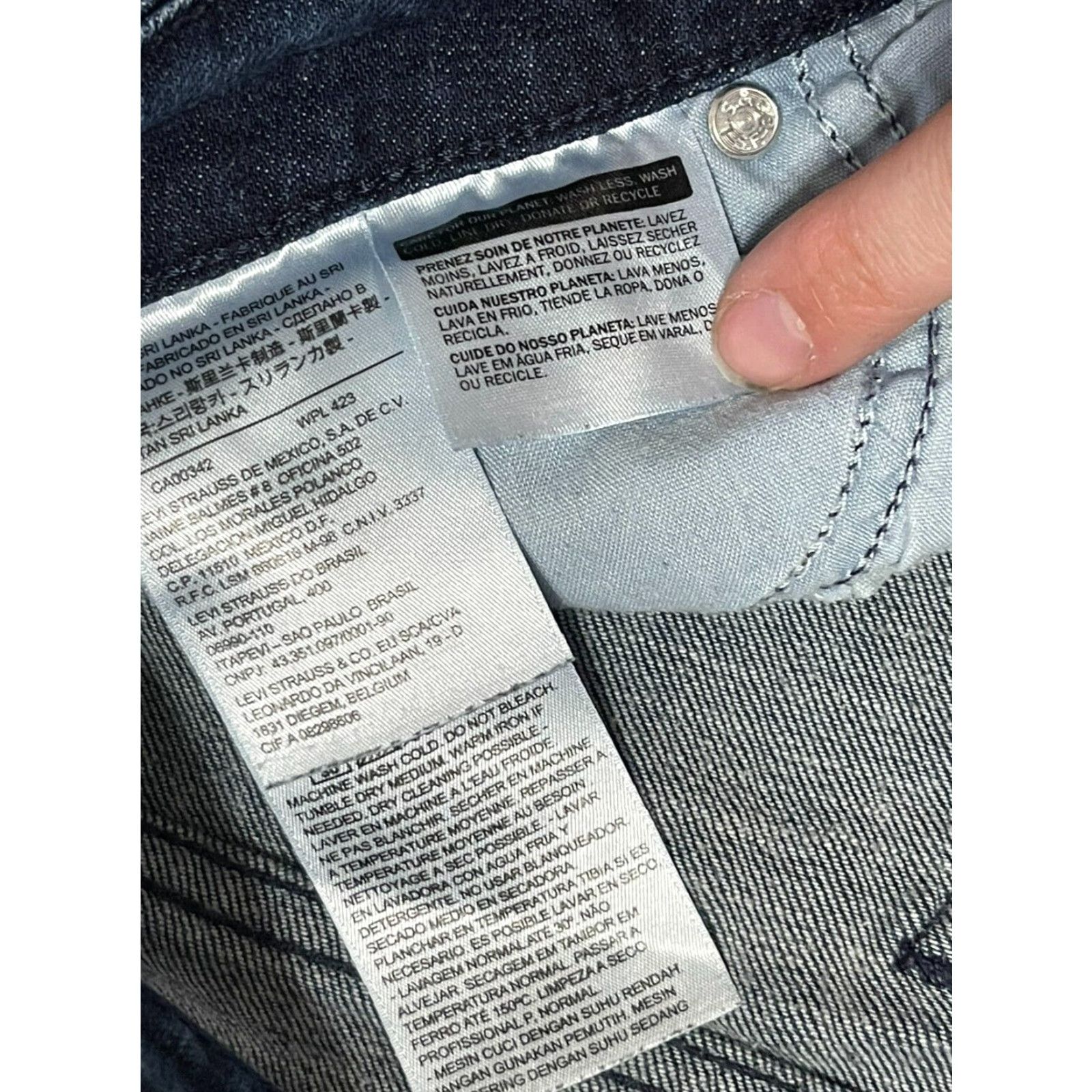 Levi's Levi's Jeans Womens Regular Skinny Denim 8/29 Blue 29 Inseam Modern Rise Bold Curve Size 30" / US 8 / IT 44 - 7 Thumbnail