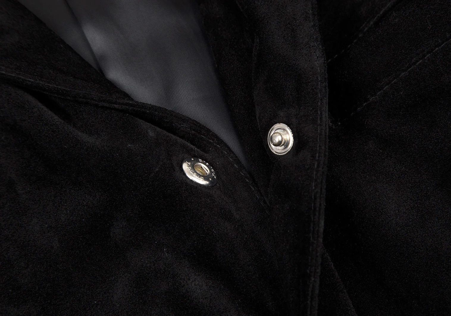 Jean Paul Gaultier Suede Snap Button Jacket in Black, Size 48 Size US M / EU 48-50 / 2 - 5 Thumbnail
