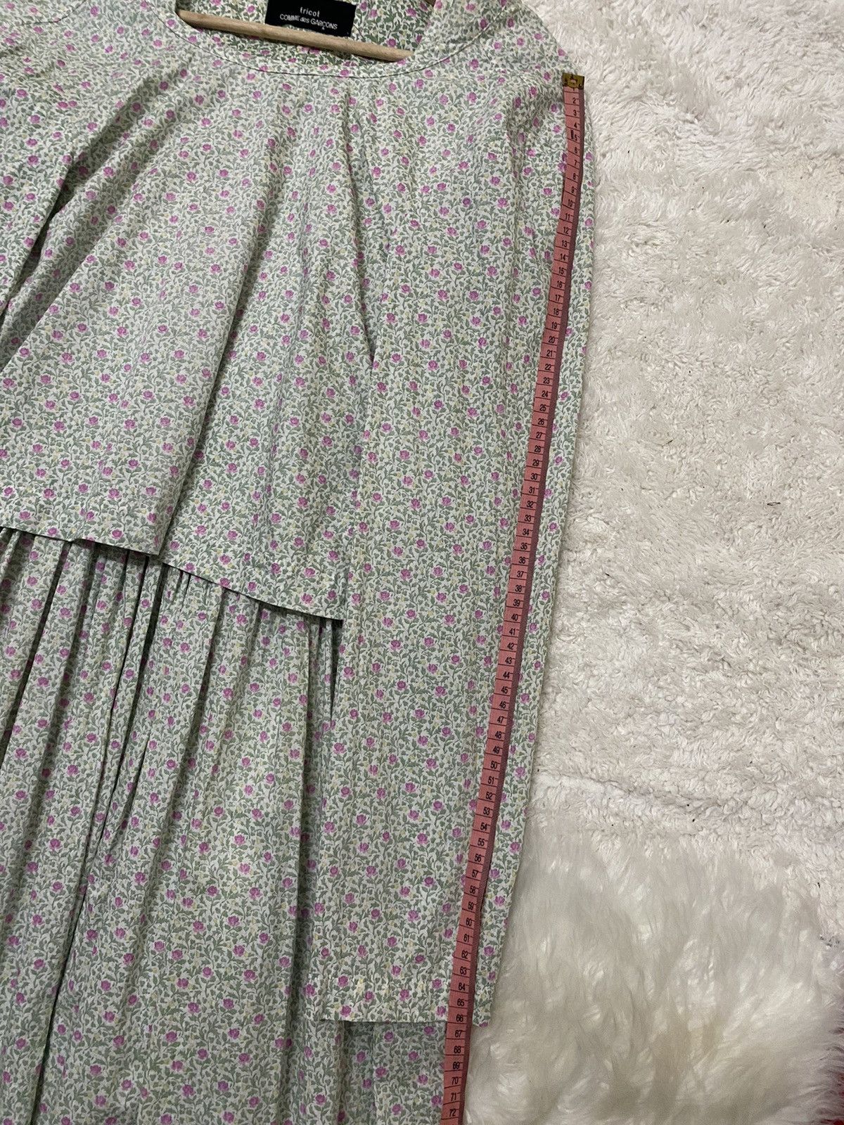 Comme des Garcons VINTAGE 90s FLORAL PATERN AD1991 TRICOT CDG MID-LENGHT DRESS Size XS / US 0-2 / IT 36-38 - 24 Thumbnail