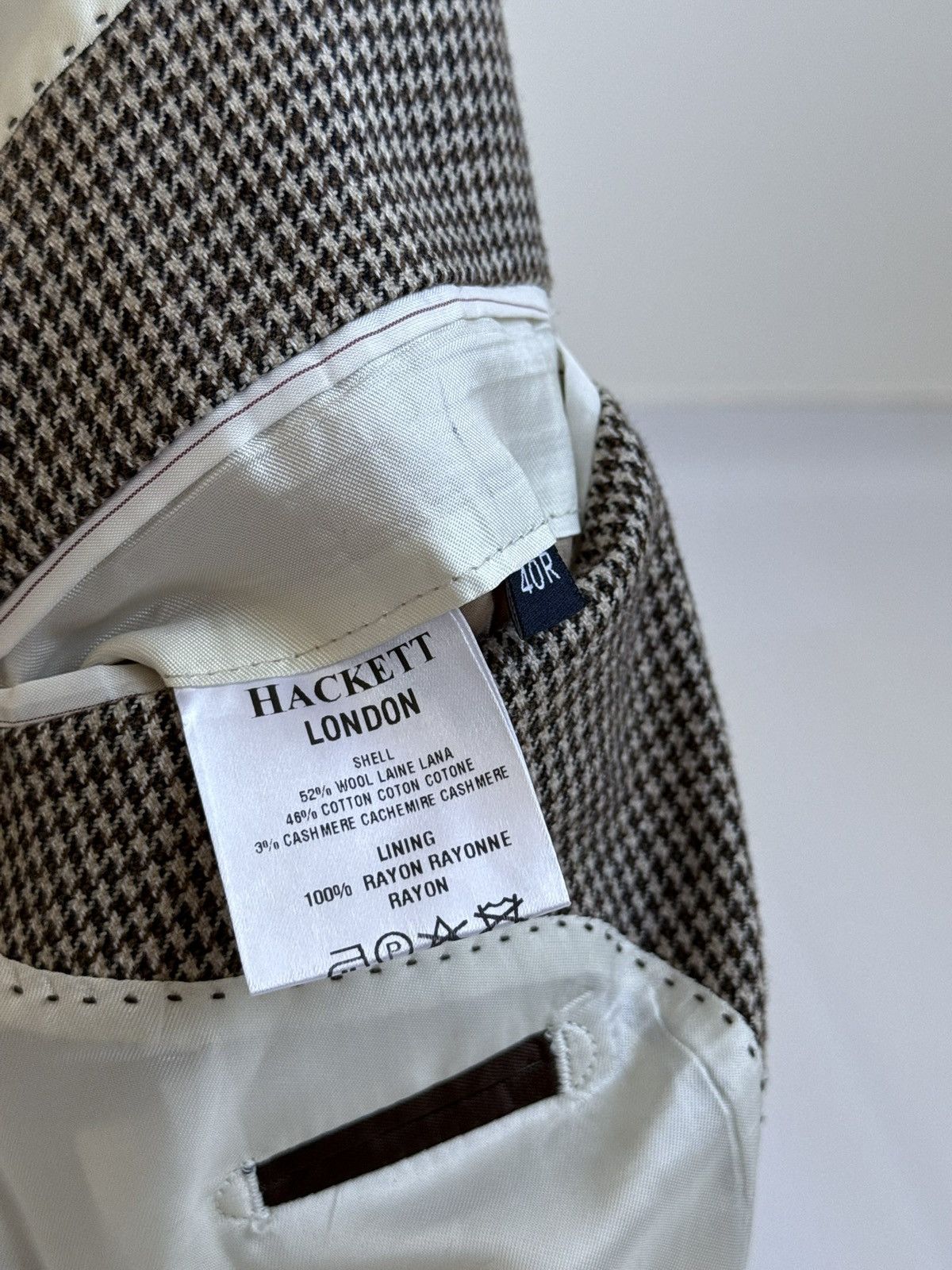 Hackett Hackett London Wool-Cotton Elbow Patch Blazer Jacket Size 40R - 11 Thumbnail