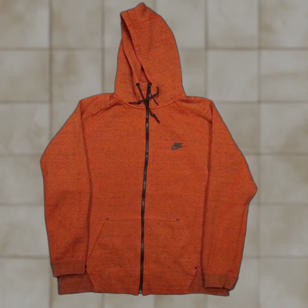 Nike Nike Hoodie Men XL Orange Full Zip Fleece Tech AW77 Sportswear Mens Size US XL / EU 56 / 4 - 1 Thumbnail