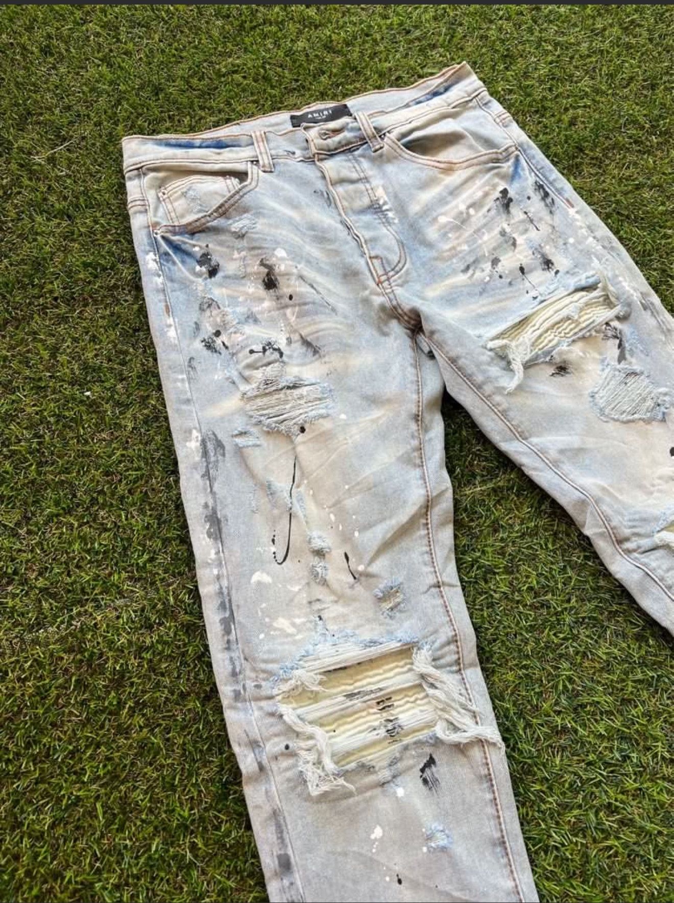 Japanese Brand Custom Amiri Distressed Skinny Jeans Size US 29 - 4 Thumbnail