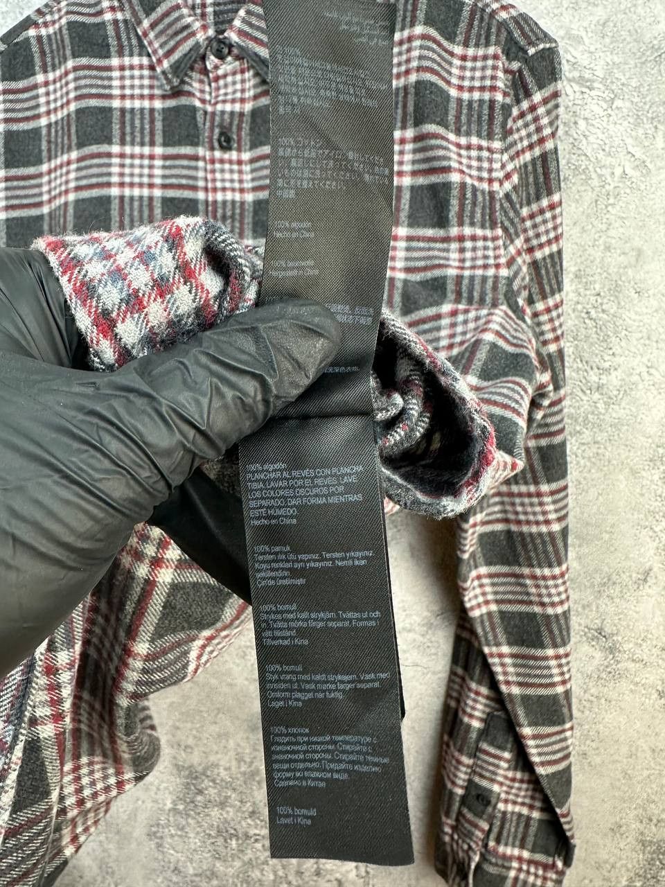 Allsaints AllSaints Gaines Brushed Flannel Shirt Check Ramskull Grunge Size US L / EU 52-54 / 3 - 15 Thumbnail