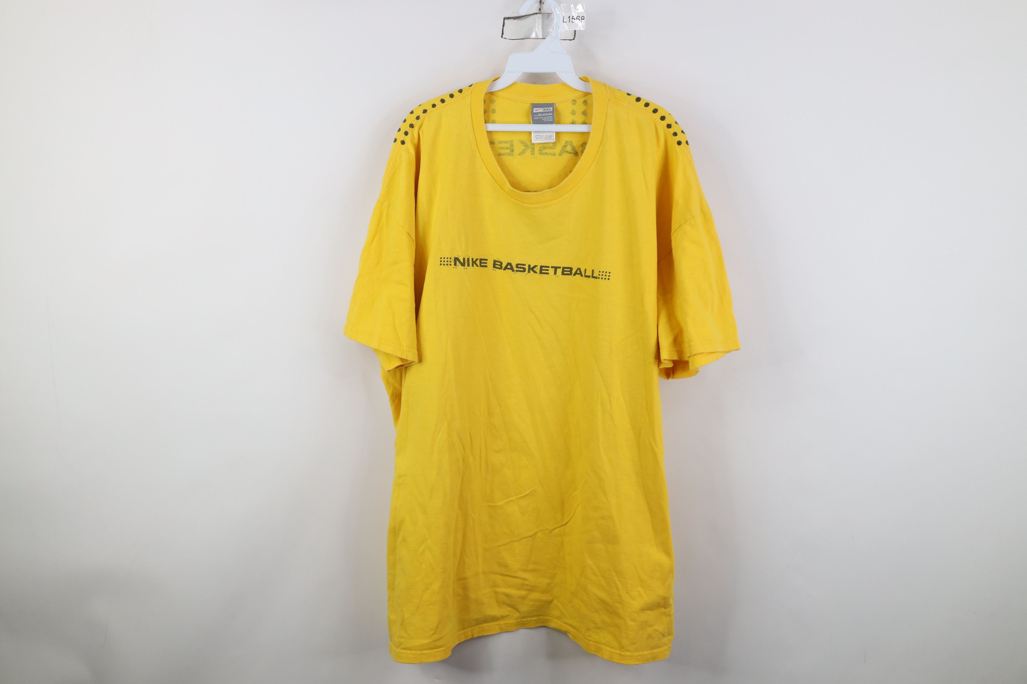 Nike Vintage Nike Basketball Spell All Over Print T-Shirt Yellow Size US XXL / EU 58 / 5 - 1 Thumbnail