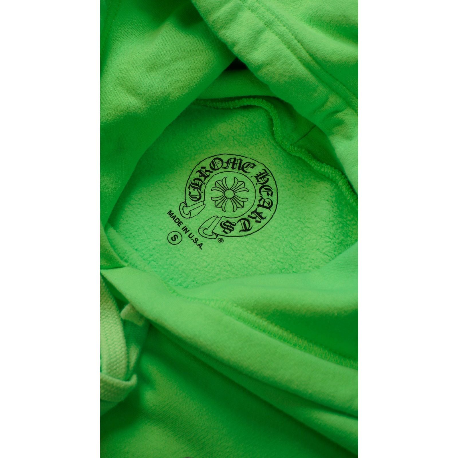 Chrome Hearts Miami Exclusive Script Logo Neon Green Hoodie Size US M / EU 48-50 / 2 - 6 Thumbnail