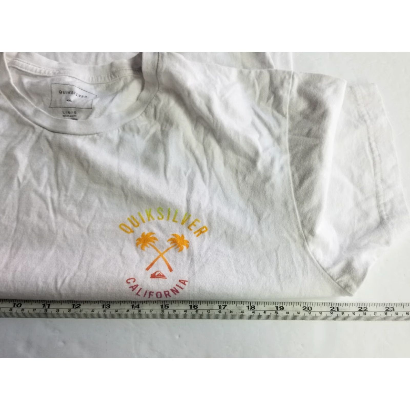 Quiksilver Quicksilver White T Shirt Short Sleeve Mens Large Crewneck Logo Regular Cotton Shirt Size US L / EU 52-54 / 3 - 4 Thumbnail