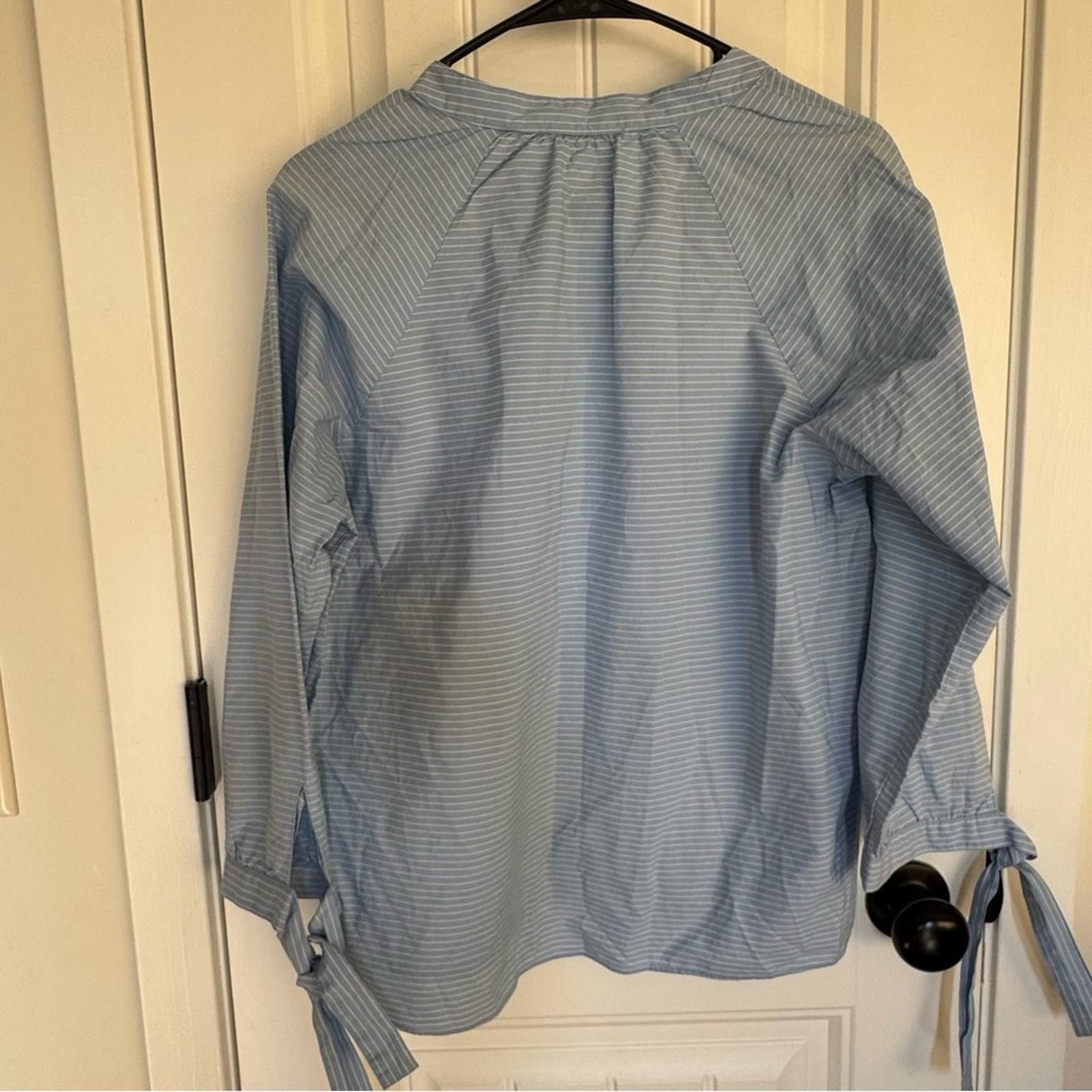 Madewell Madewell Sky Blue and White Striped Top Size M / US 6-8 / IT 42-44 - 3 Thumbnail