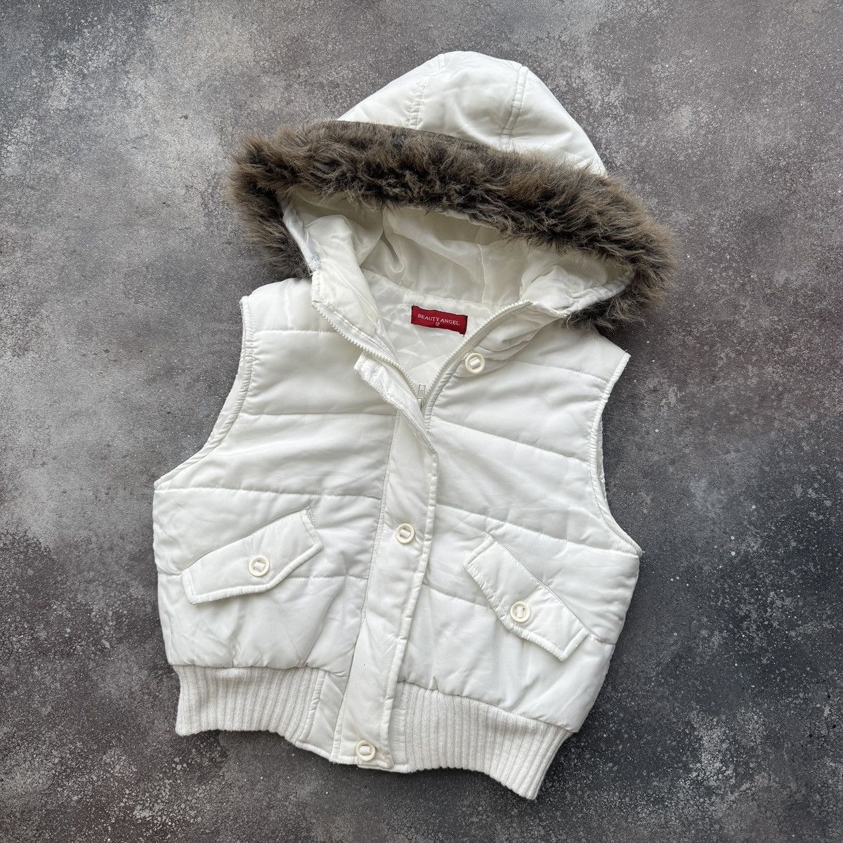 Hysteric Glamour Beauty Angel Y2K Vintage Faux Fur Hooded Vest Jacket Size M / US 6-8 / IT 42-44 - 1 Thumbnail
