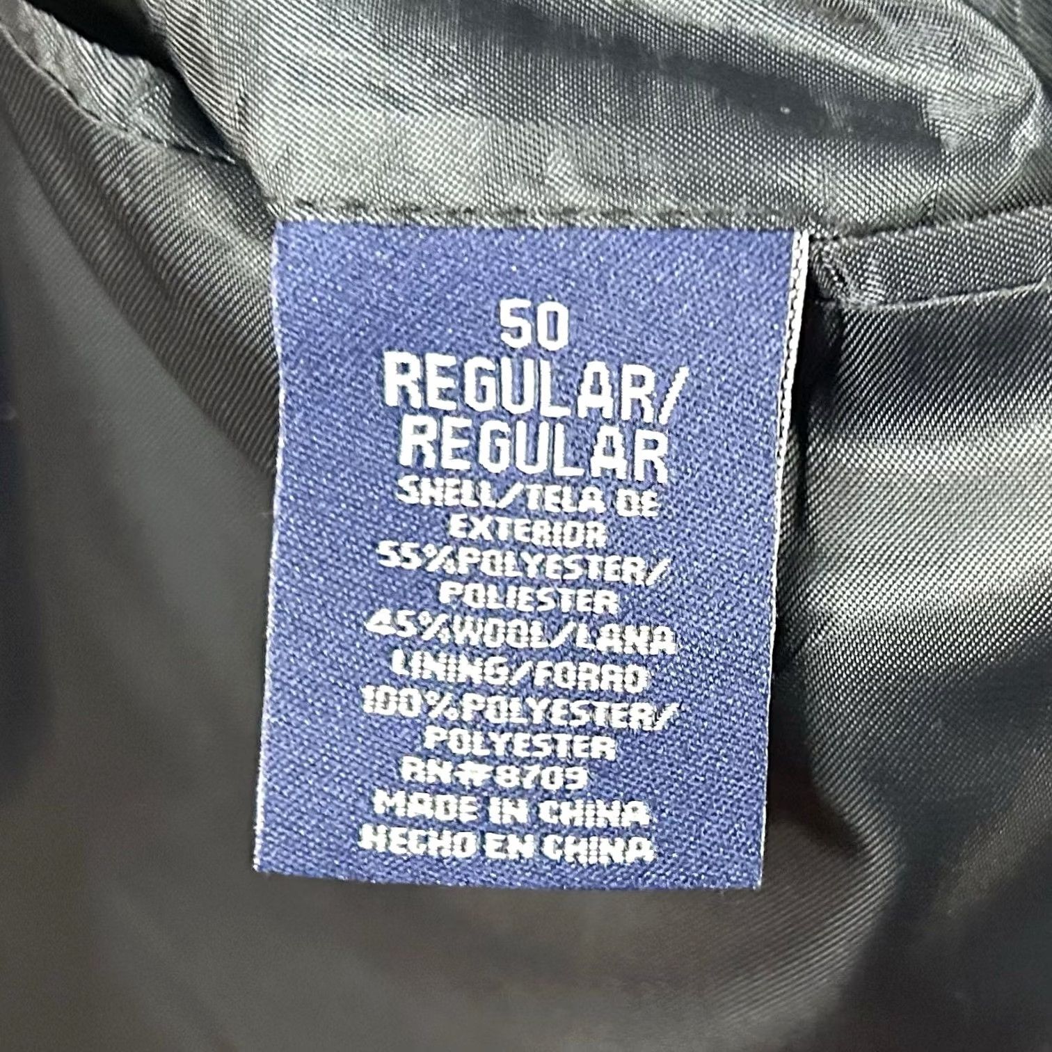 Stafford Stafford 50R Blazer Wool Blend Navy Blue Two Button Lined Vented Mens Blazer Size 50R - 4 Thumbnail