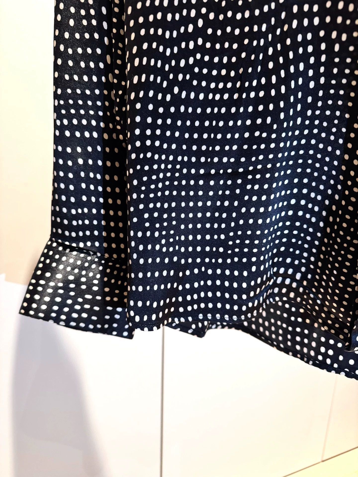 Saint Laurent Paris Saint Laurent 20SS Silk Polka Dot French Pleated Cuff Shirt Size US S / EU 44-46 / 1 - 3 Thumbnail