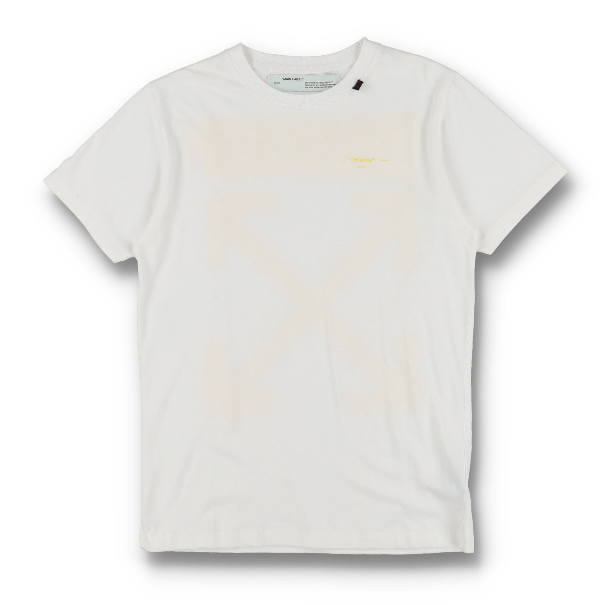 Off-White White and Yellow Acrylic Arrows Logo T-Shirt Size M / US 6-8 / IT 42-44 - 5 Thumbnail