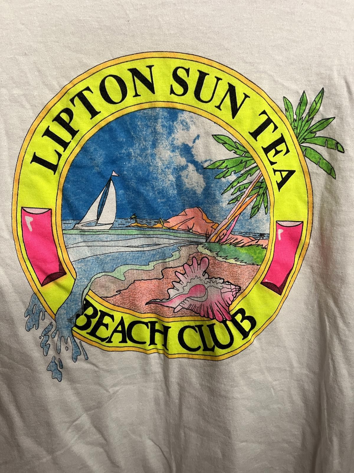 Other Vintage Lipton Ice Tea T-shirt Sun Tea Beach Club Shirt XL Size US XL / EU 56 / 4 - 3 Thumbnail
