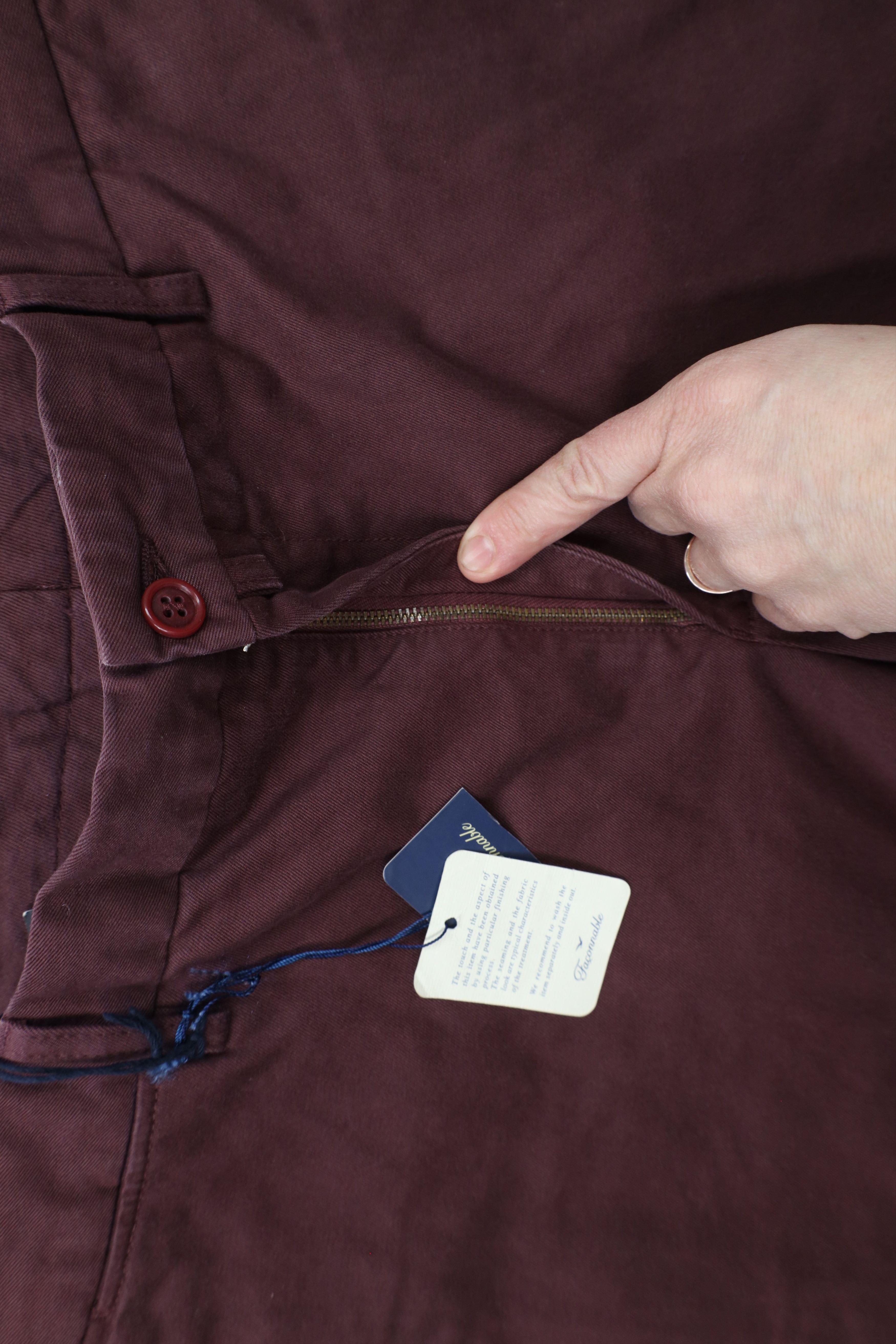 Faconnable × Vintage New Faconnable Straight Leg Heavy Cotton Chino Pants Slacks Size US 34 / EU 50 - 7 Thumbnail