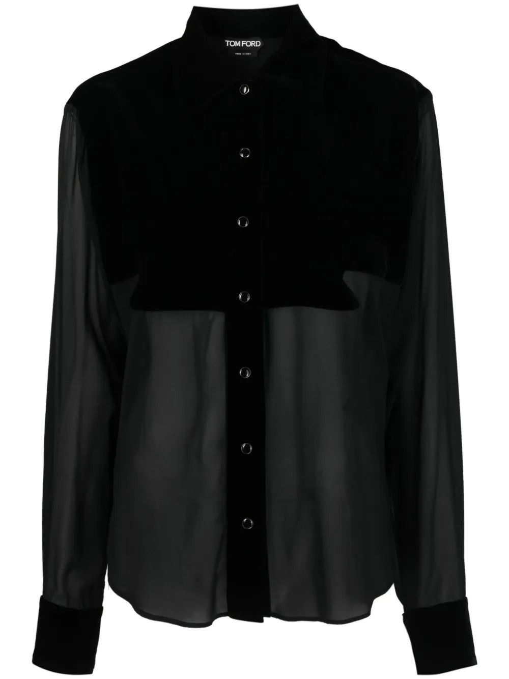 o1y0226 Solid Color Shirt in Black
