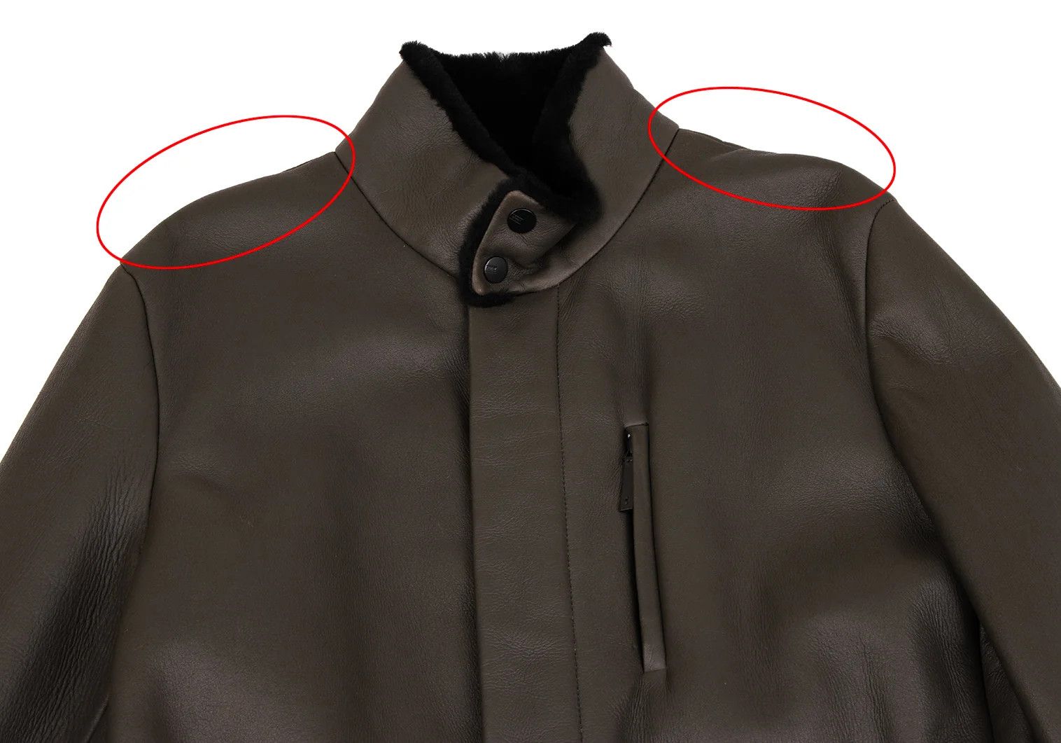 Armani Collezioni Lamb Leather Shearling Coat in Brown Black Size 54 Size US XXS / EU 40 - 2 Thumbnail