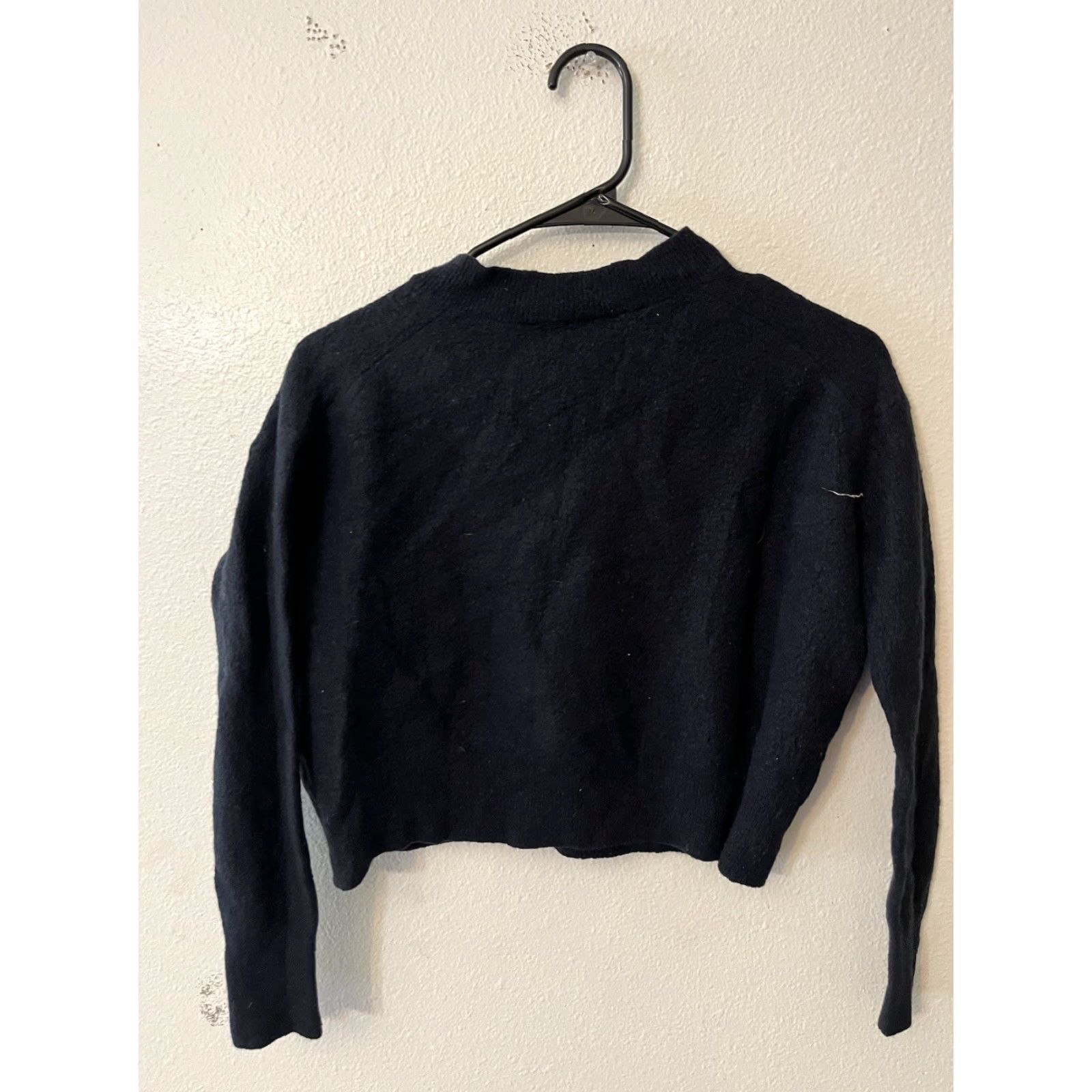 Vince Vince Womens Sweater Long Sleeves Crew Neck Black Wool Blend Size XS Size XS / US 0-2 / IT 36-38 - 2 Thumbnail