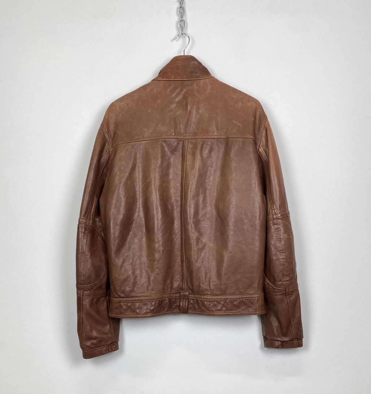 Other Vintage Oakwood Leather Jacket Brown Avant-Garde Japanese Size US L / EU 52-54 / 3 - 12 Thumbnail