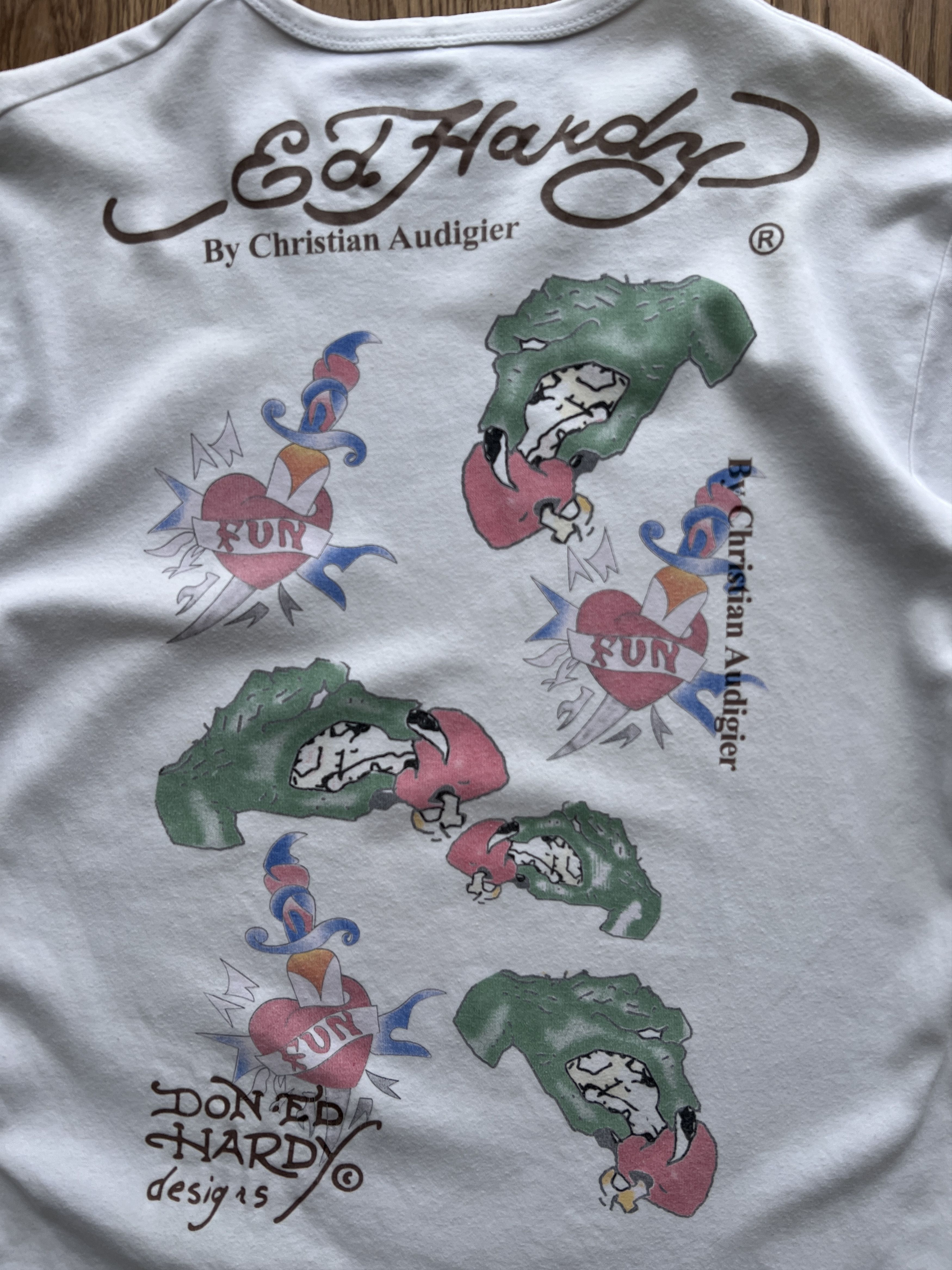 Ed Hardy Crazy Ed Hardy Superstar Rhinestones vintage printed t shirt Size US XL / EU 56 / 4 - 14 Thumbnail