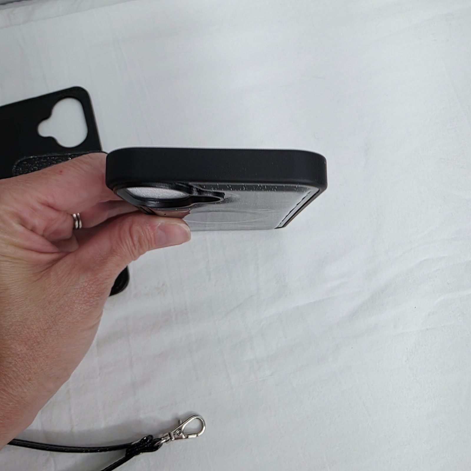 Other iPhone 16 Pro Black Glitter Phone Case W Detachable Wallet Size ONE SIZE - 4 Thumbnail