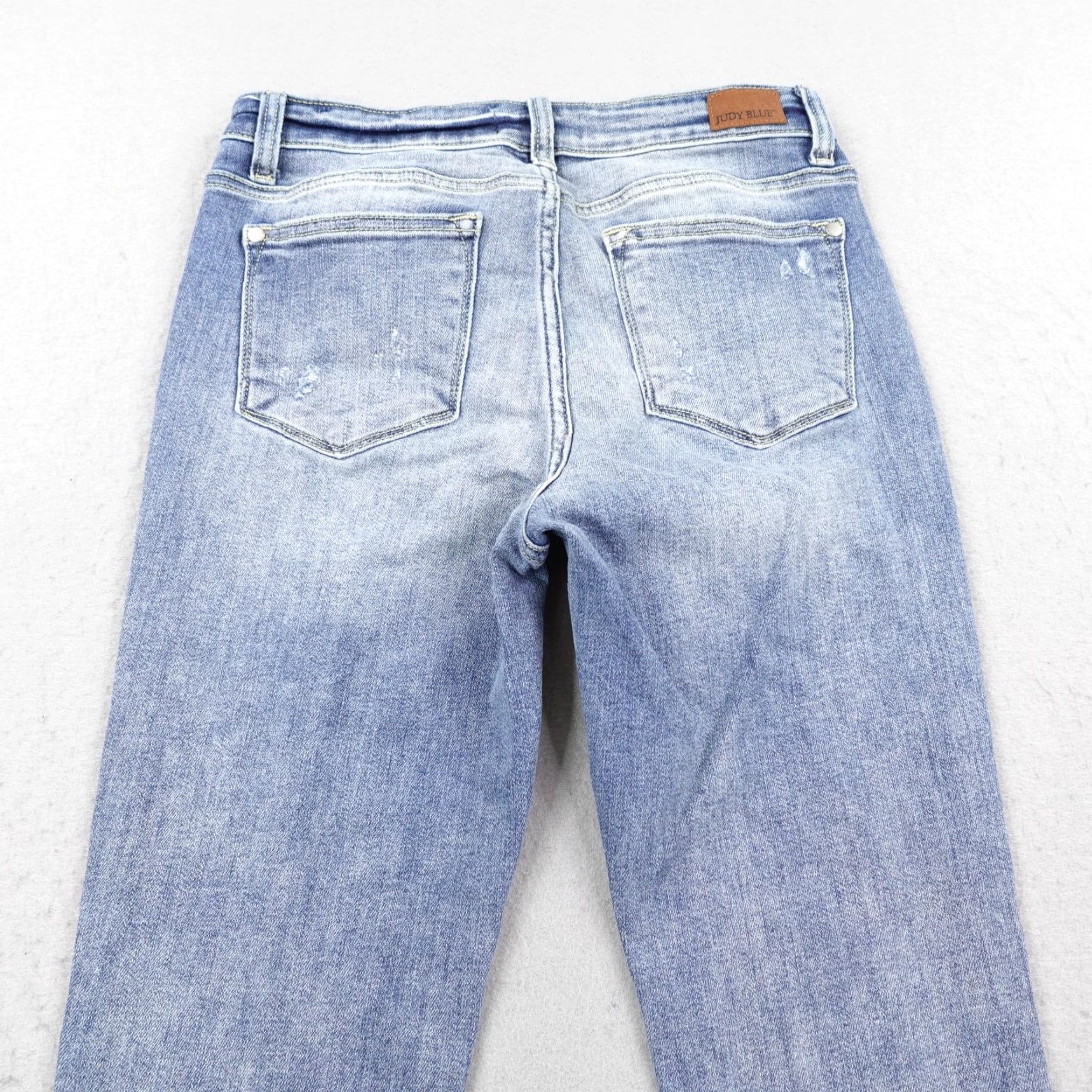 Denime Judy Blue Jeans Women Light Wash Skinny Stretch Denim Distressed Pockets Zipper Button 7/28 Regular 28 in Cotton Blend Slim Vintage: No Size 28" / US 6 / IT 42 - 5 Thumbnail