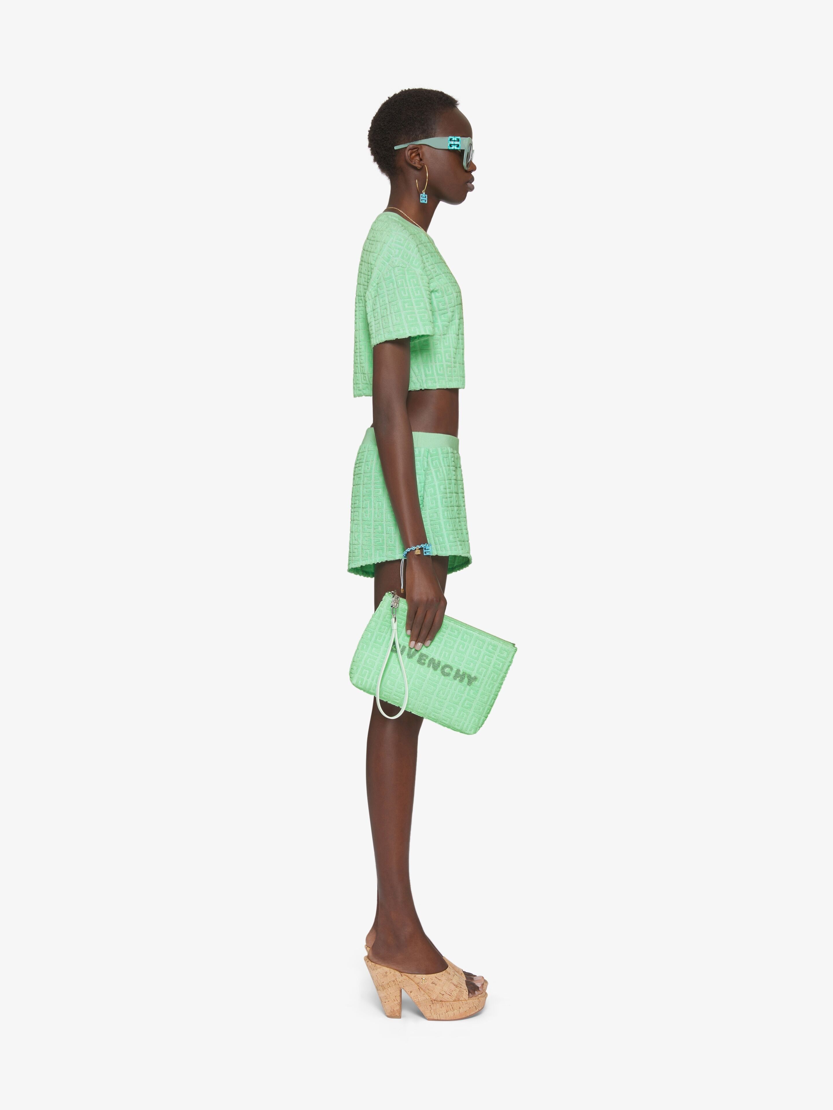 Givenchy o1w1db10825 Cropped T-Shirt in Green Size S / US 4 / IT 40 - 3 Thumbnail