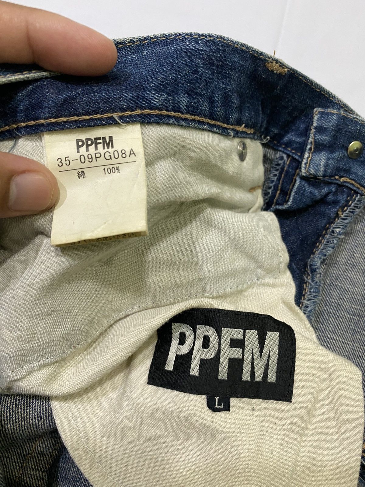 PPFM Japanese brand X ppfm distressed jeans Size US 34 / EU 50 - 20 Thumbnail
