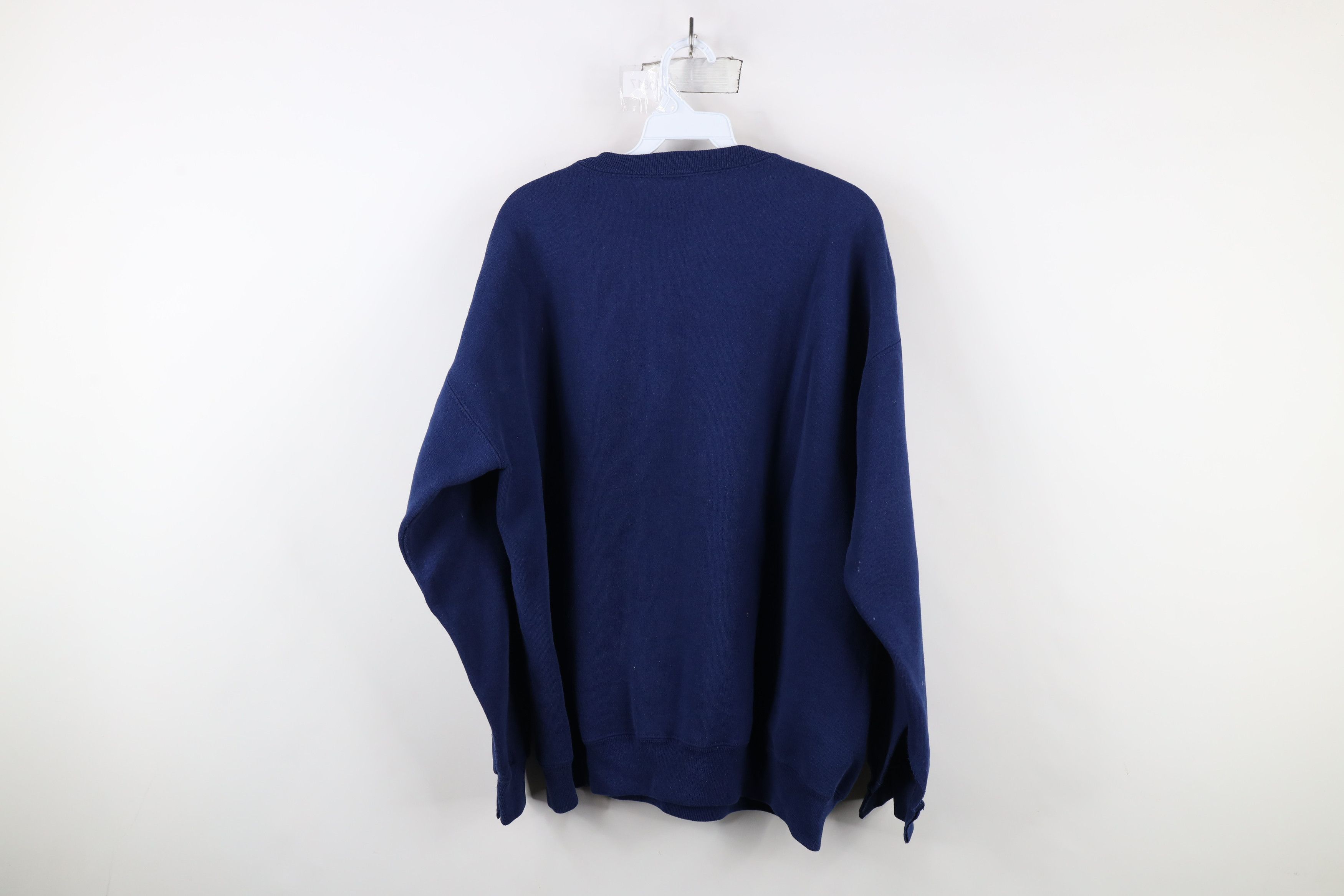 Vintage Vintage 90s Streetwear Blank Crewneck Sweatshirt Blue USA Size US XXL / EU 58 / 5 - 12 Thumbnail