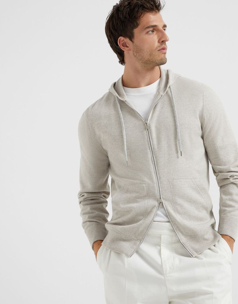 Brunello Cucinelli o1la1rc1a0326 Cashmere Cardigan in Grey Size US L / EU 52-54 / 3 - 1 Thumbnail