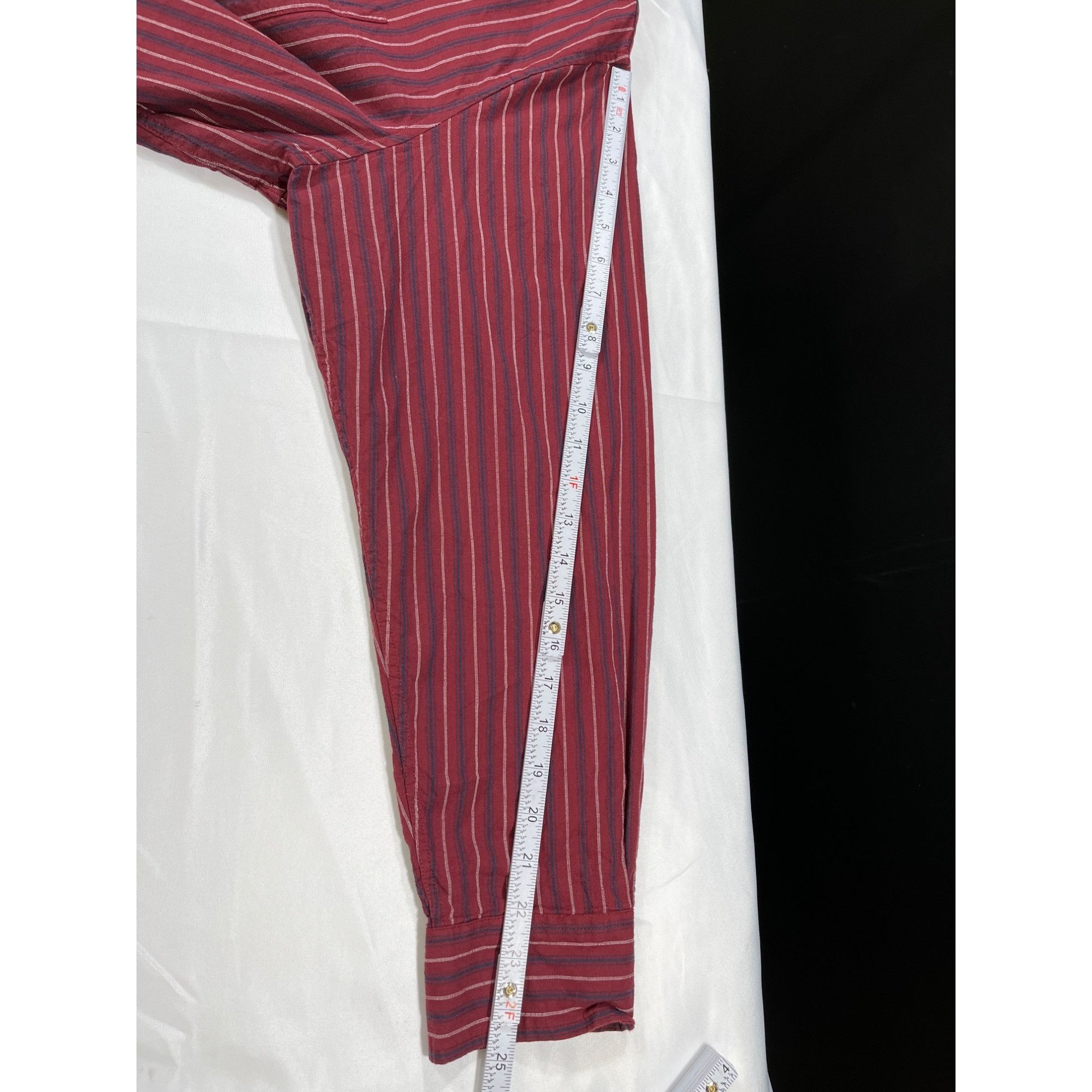 Dockers Dockers SKU 7622 Red Striped Button Up Long Sleeve Shirt Siz Size US XL / EU 56 / 4 - 7 Thumbnail