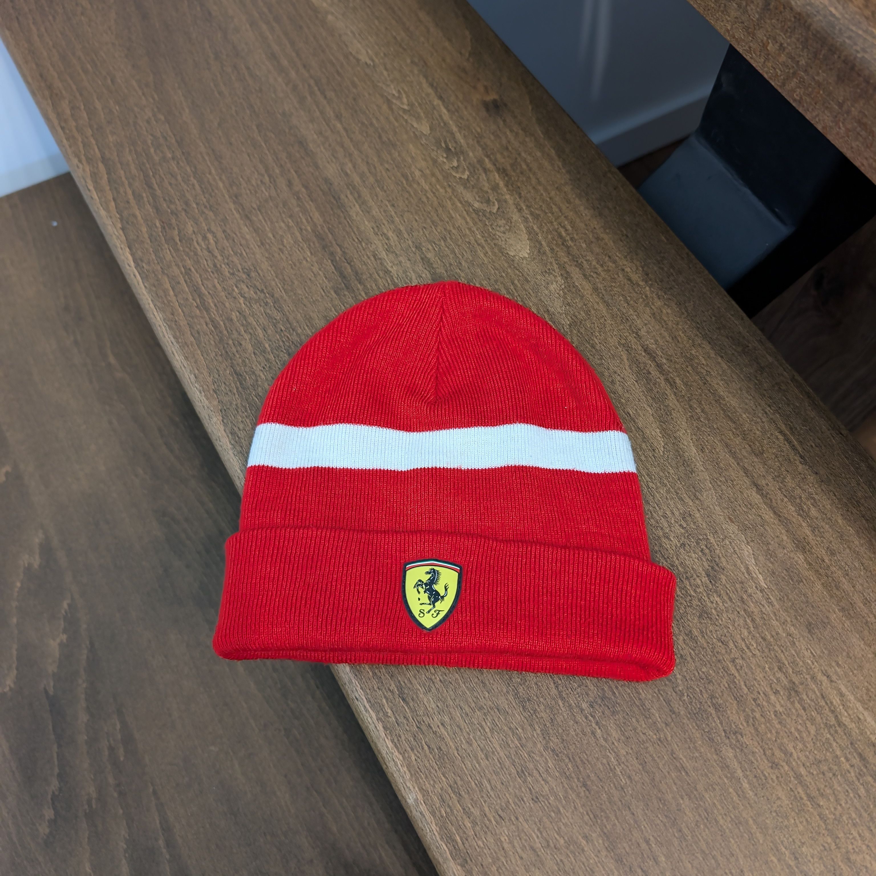 Ferrari Ferrari Scuderia Logo Beanie Red One Size Racing Sports Hat Size ONE SIZE - 4 Thumbnail