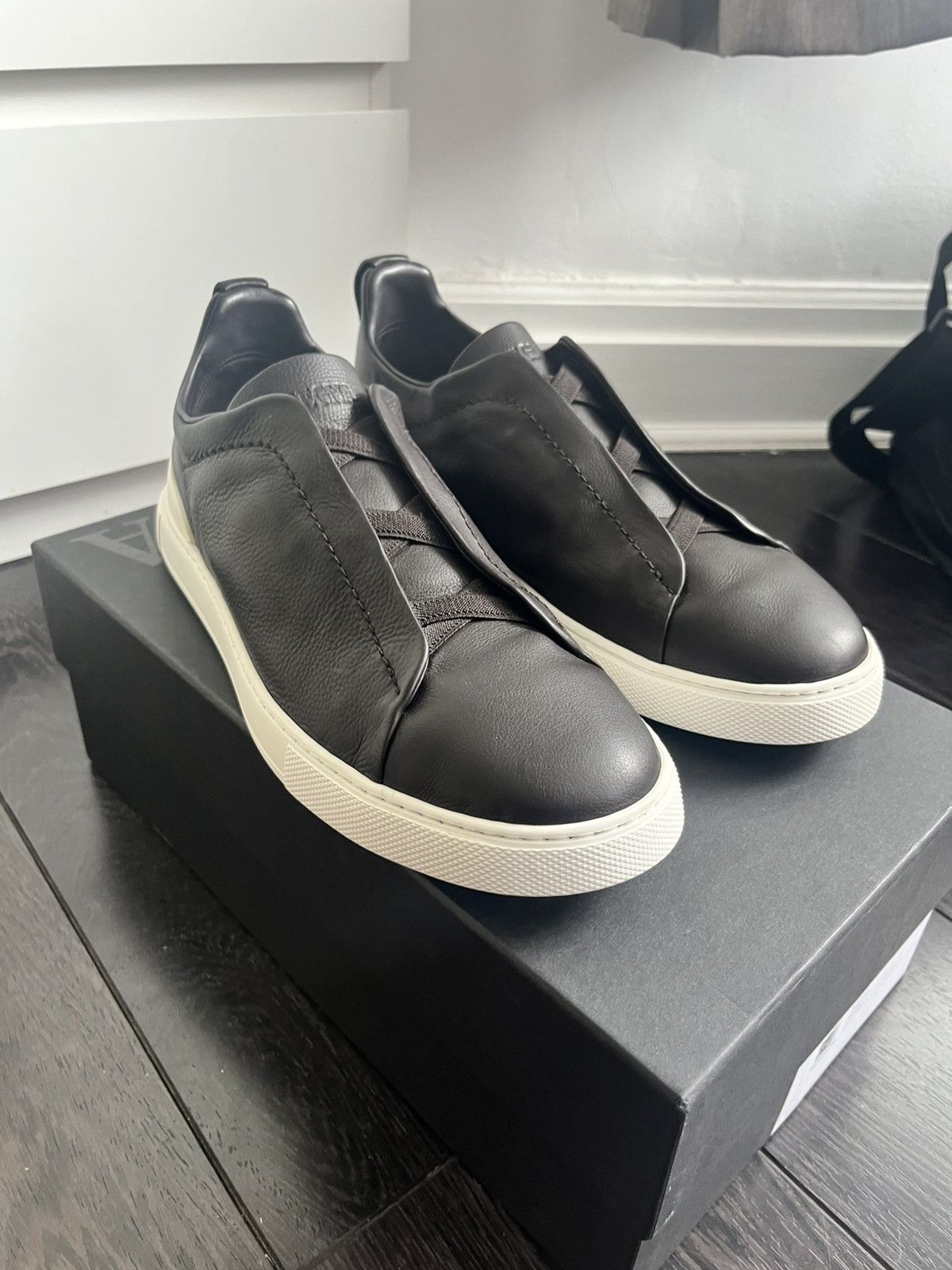 Ermenegildo Zegna Zegna brown second skin triple stitch eu 41/40.5 Size US 7.5 / EU 40-41 - 1 Thumbnail