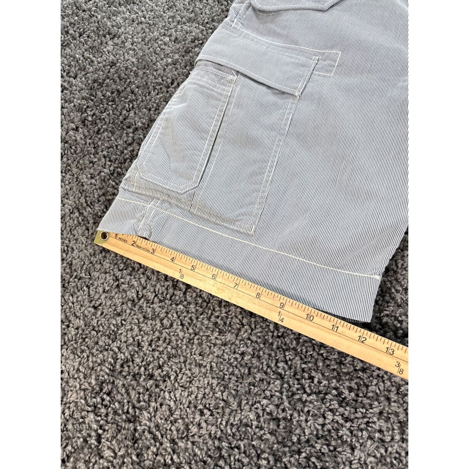 Polo Ralph Lauren VINTAGE Polo Ralph Lauren Shorts Mens 33 Seersucker Cargo Military Paratrooper Casual Travel Workwear Blue 100% Cotton Zip Size US XS / EU 42 / 0 - 3 Thumbnail