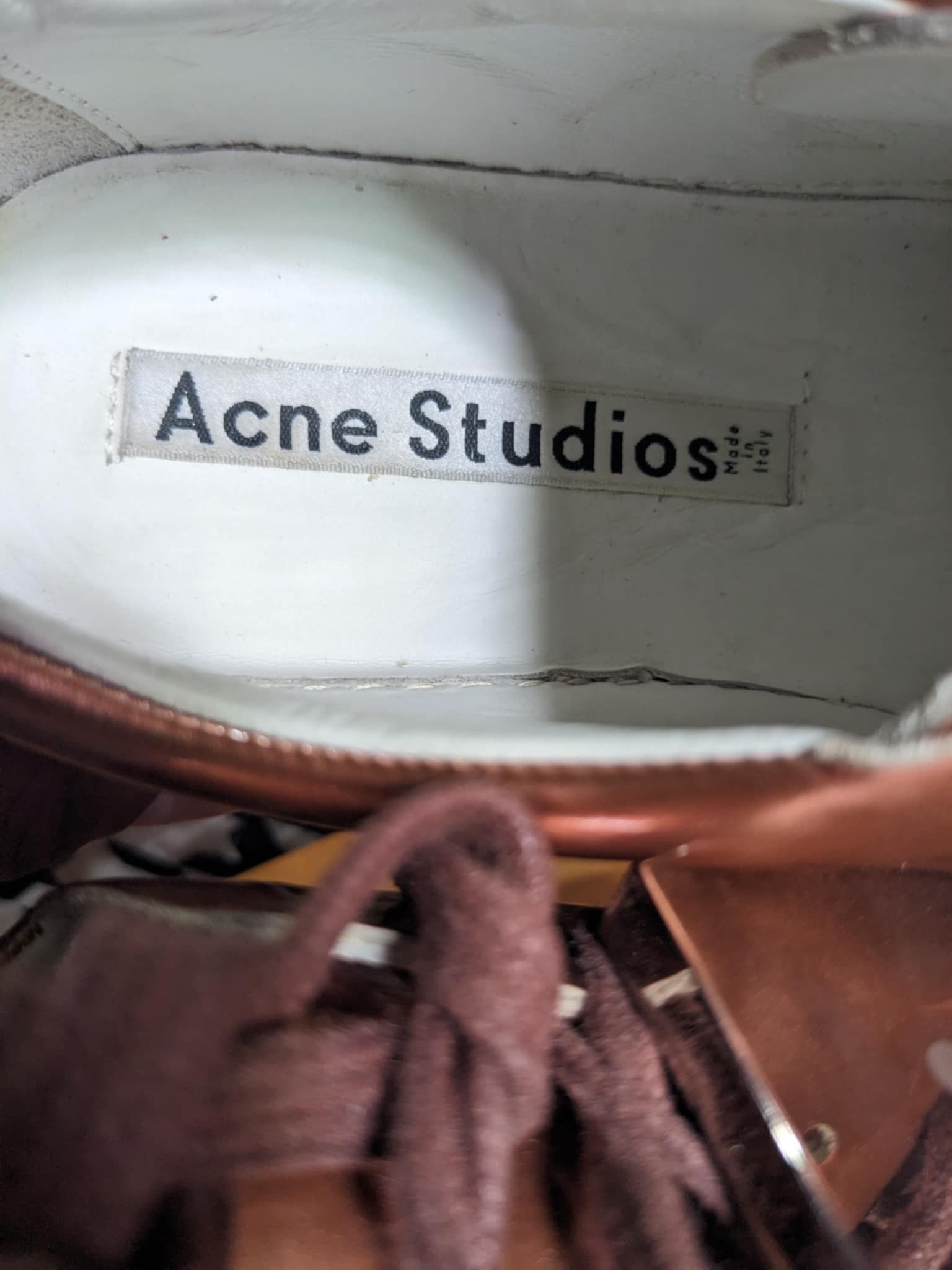 Acne Studios Acne Studios Adriana Metallic Leather Sneakers size 38 Size US 7 / IT 37 - 6 Thumbnail