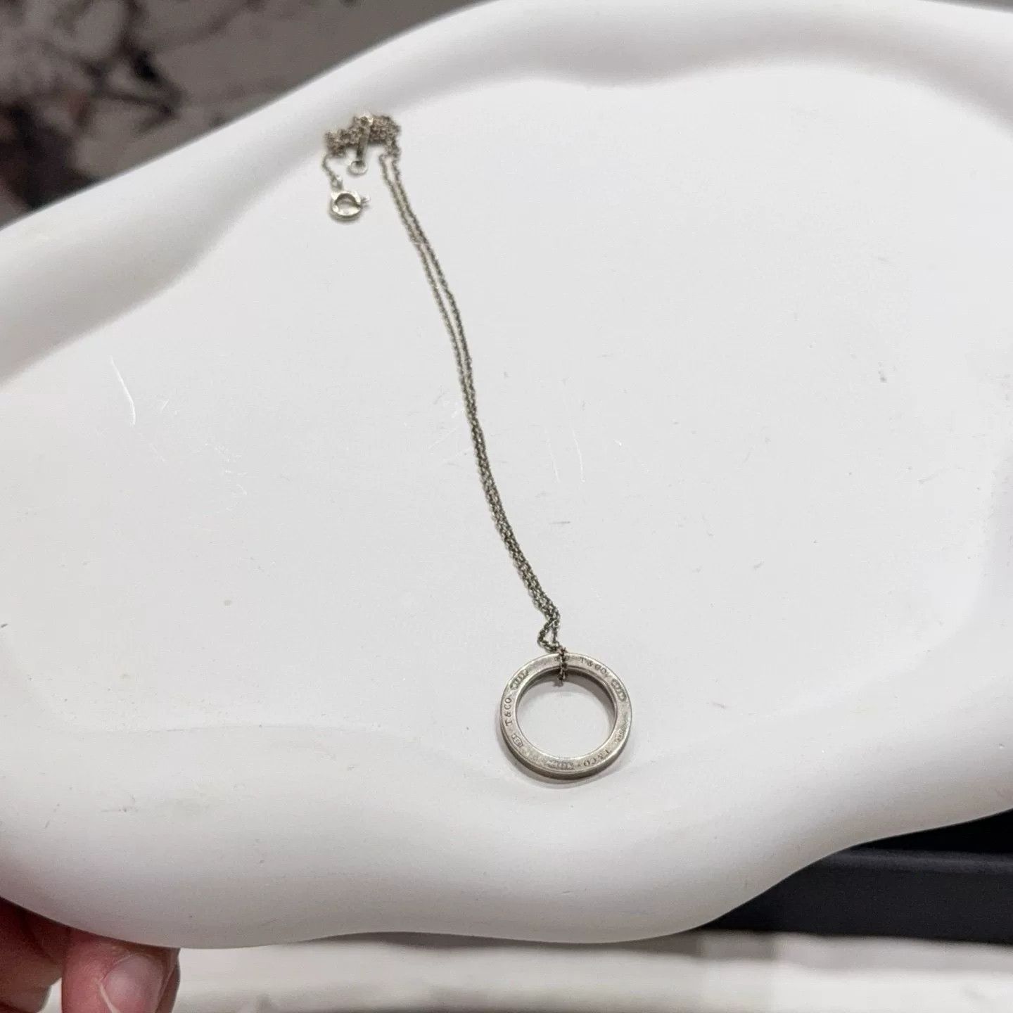 Tiffany & Co. Tiffany Silver Circle Necklace Size ONE SIZE - 1 Thumbnail