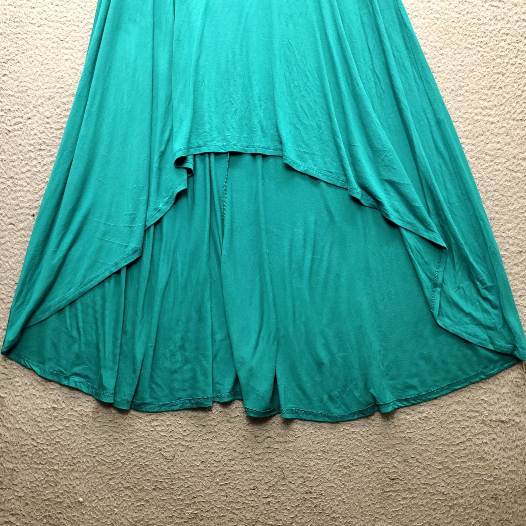 Vintage Poetry Women's L Green Stretch A-Line Maxi Skirt Pull On Casual Size 36" / US 14 / IT 50 - 5 Thumbnail