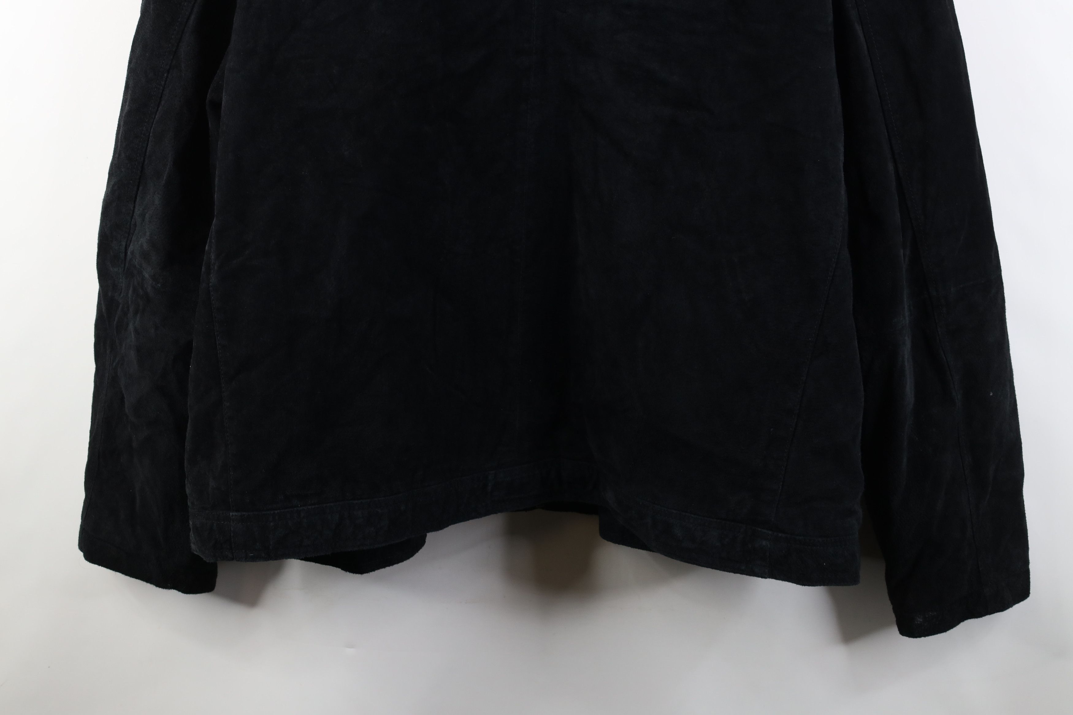 Vintage Vintage 90s Streetwear Suede Leather Bomber Jacket Black Size US XXL / EU 58 / 5 - 17 Thumbnail