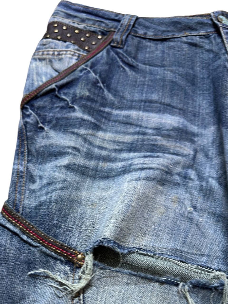 Drake Vintage Twenty Works Strap Leather Snake Studded Denim Size US 36 / EU 52 - 4 Thumbnail
