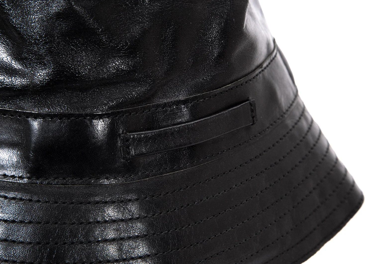 Jean Paul Gaultier Black Cow Leather Bucket Hat Size F Size ONE SIZE - 6 Thumbnail