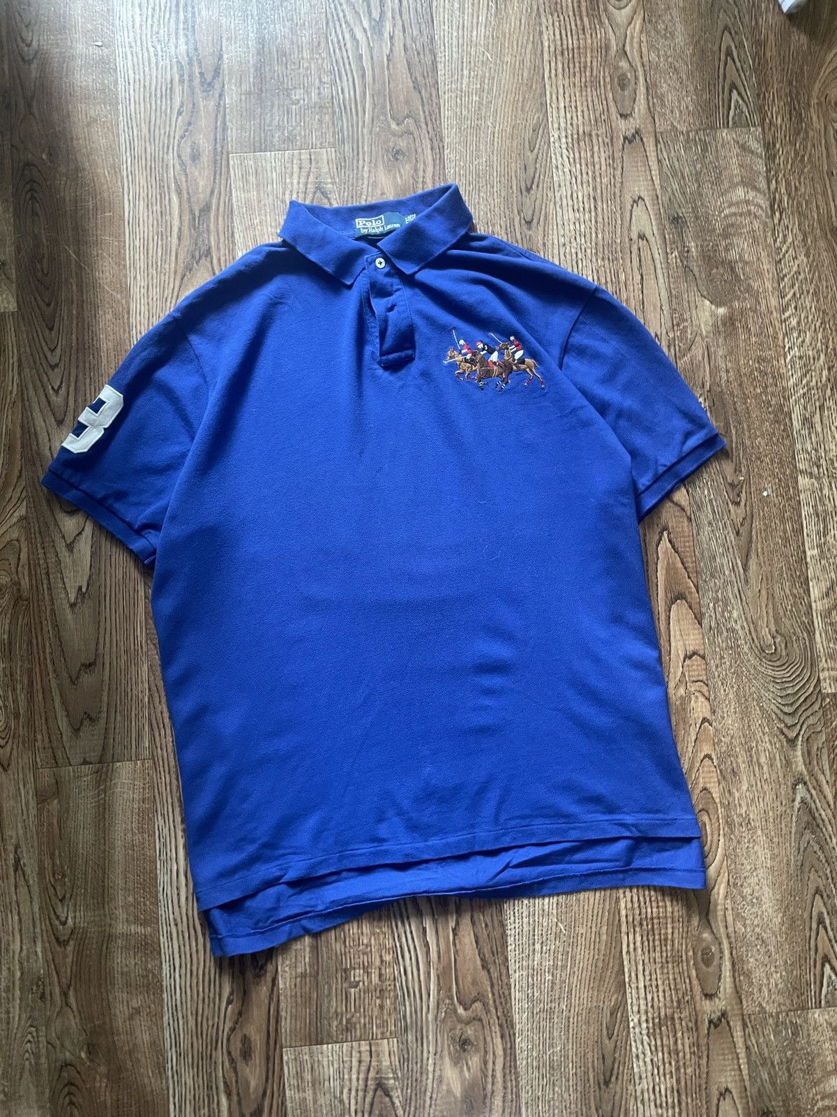Polo Ralph Lauren 🇺🇸 Vintage Polo Ralph Lauren Polo T-Shirt Rare Retro Hype Size US XXL / EU 58 / 5 - 2 Thumbnail