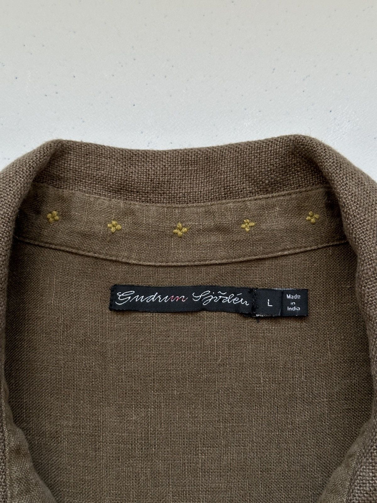 Gudrun Sjoden GUDRUN SJODEN Oversized Dress Shirt Linen Designer Size L / US 10 / IT 46 - 9 Thumbnail