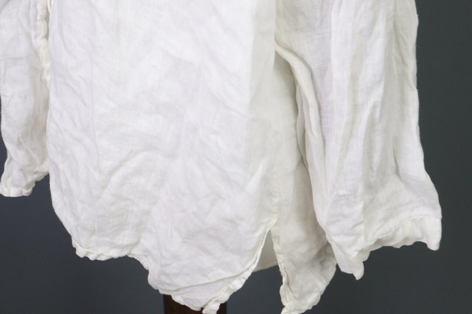 Oscar De La Renta Oska White Relaxed Lagenlook Button Up Tunic Shirt Short Size S / US 4 / IT 40 - 7 Thumbnail