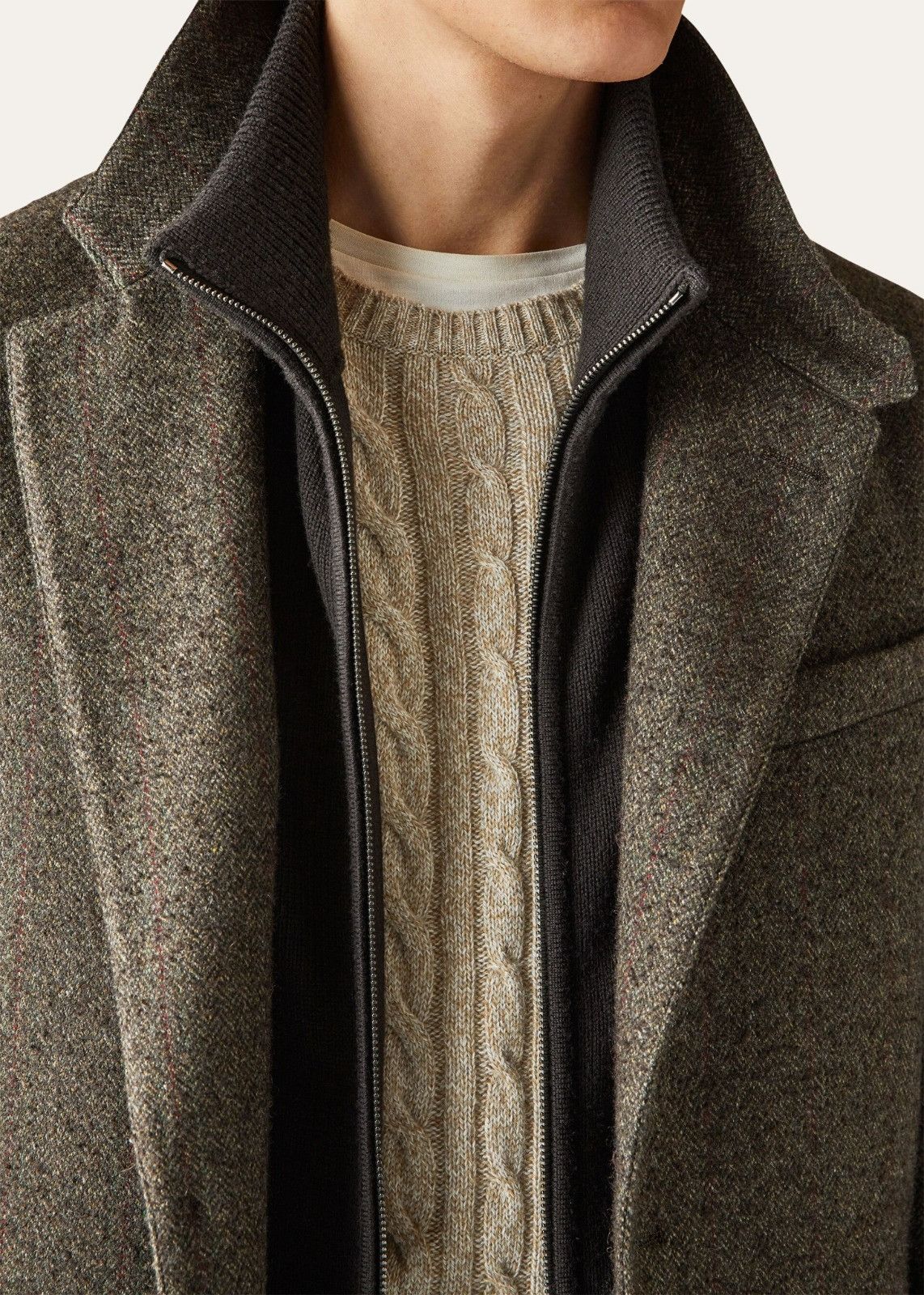 Loro Piana o1srvl11e1224 Girocollo Crewneck Sweater in Light Beige Size US XL / EU 56 / 4 - 5 Thumbnail