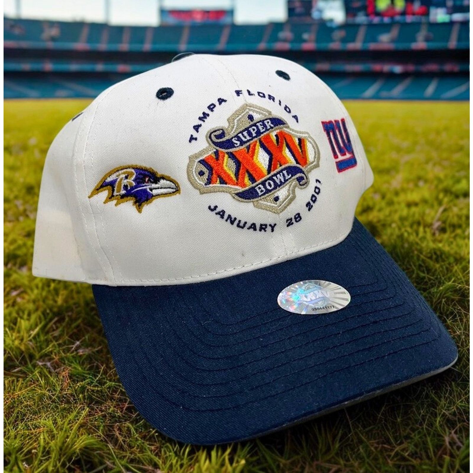 Twins Enterprise Inc. Super Bowl XXXV Giants vs Ravens Hat Twin Enterprises NFL Size ONE SIZE - 10 Thumbnail