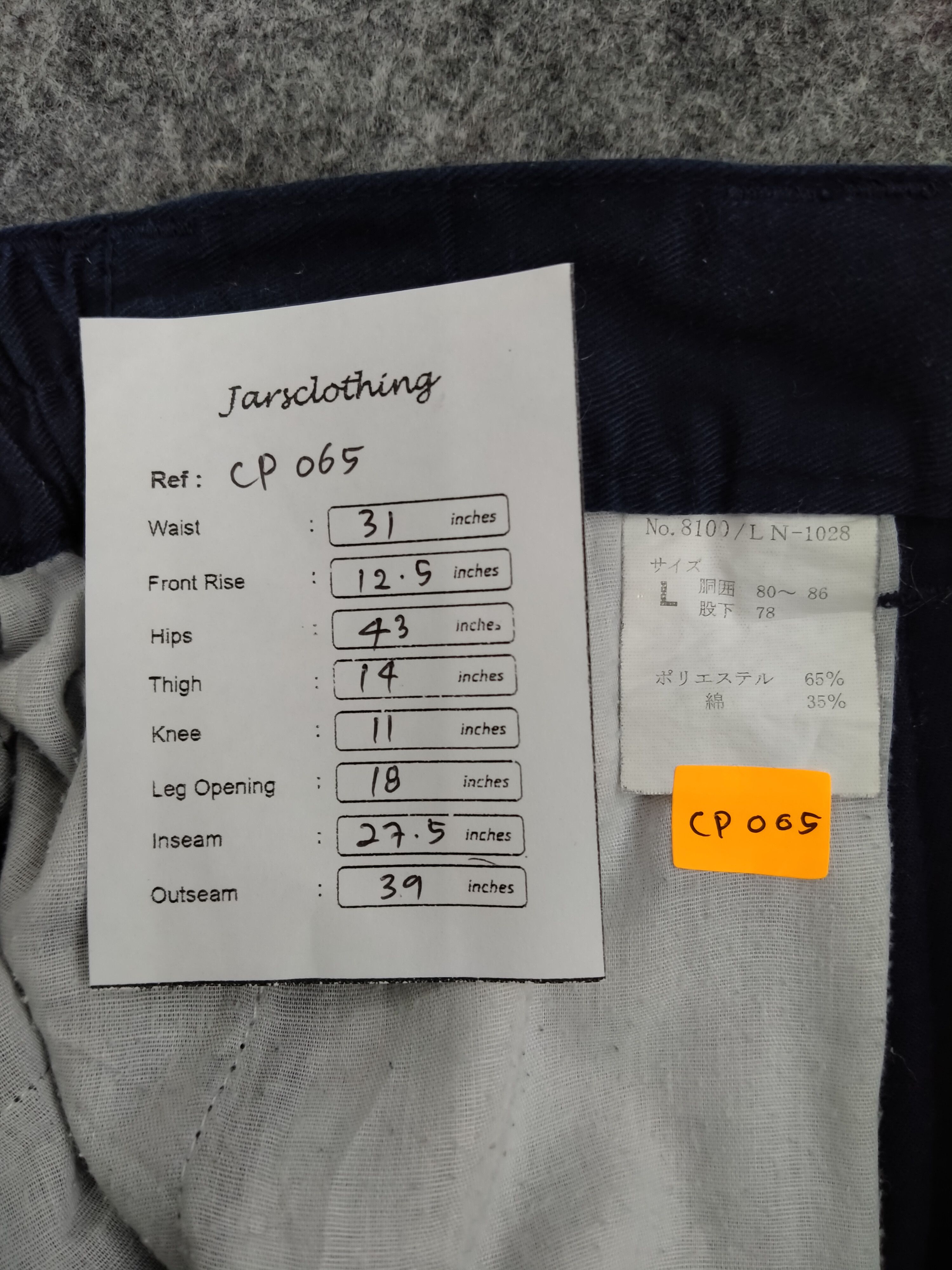 Japanese Brand Elastic Waist Japanese Brand Cargo Multi Pants -CP065 Size US 31 - 7 Thumbnail